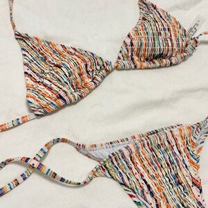 Colorful Striped Bikini Set